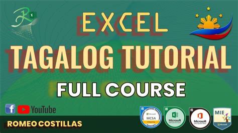 excel in tagalog|Excel Tagalog Tutorial Full Course .